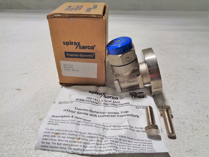 SPIRAX SARCO COOL BLUE UTD52L THERMO DYNAMIC STEAM TRAP w/ UNIVERSAL CONNECTOR