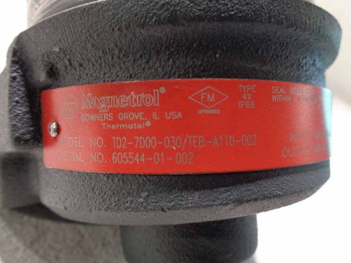 MAGNETROL TD2 THERMATEL FLOW LEVEL SWITCH TD2-7D00-030/TEB-A110-002