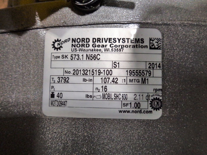 NORD DRIVESYSTEMS GEAR REDUCER - TYPE SK 573.1  N56C