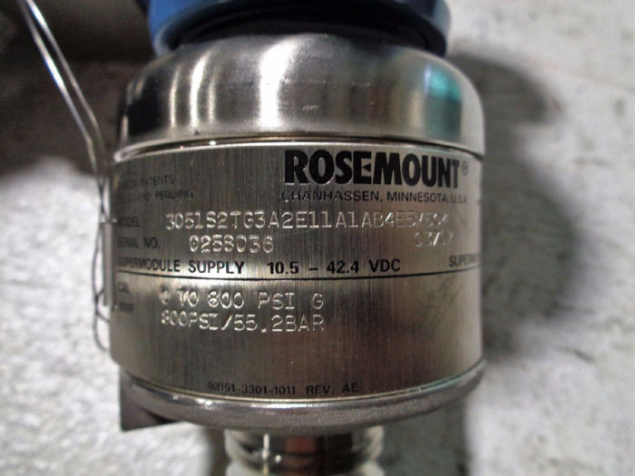 ROSEMOUNT 3051 PRESSURE TRANSMITTER 3051S2TG3A2E11A1AB4E5M5Q4