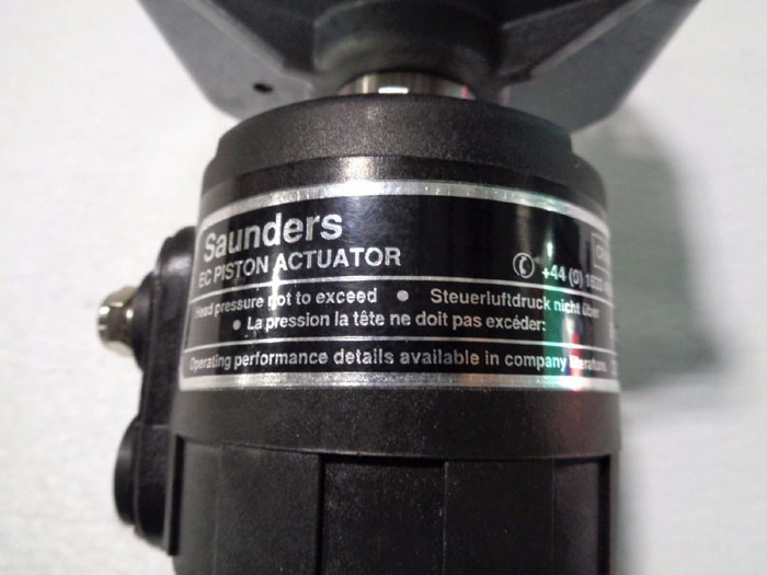 SAUNDERS CRANE EC PISTON ACTUATOR 33750 W/ STONEL PRISM SENSOR PM331BSXXRS-MCG05