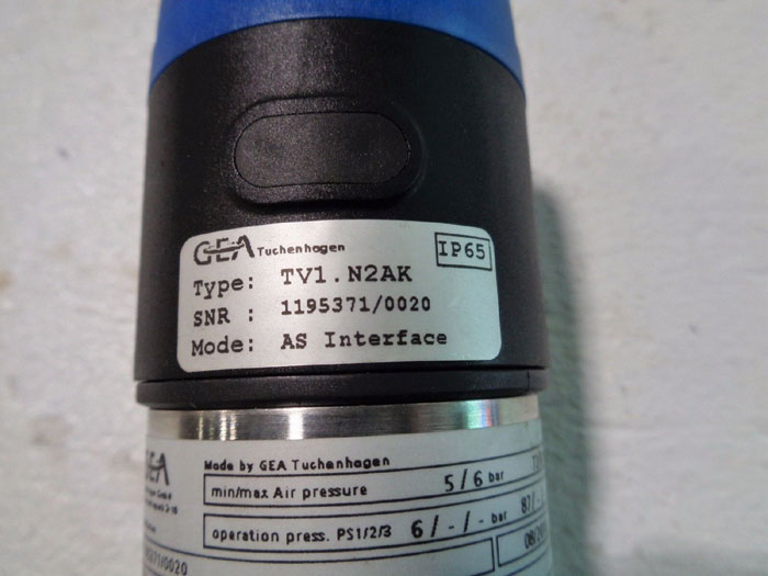 GEA TUCHENHAGEN ELECTRICAL POSITION INDICATOR VALVE T.VIS TV1.N2AK