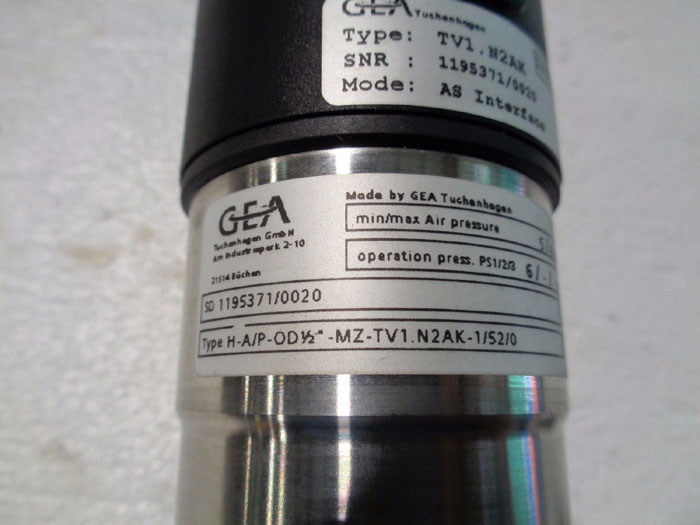 GEA TUCHENHAGEN ELECTRICAL POSITION INDICATOR VALVE T.VIS TV1.N2AK