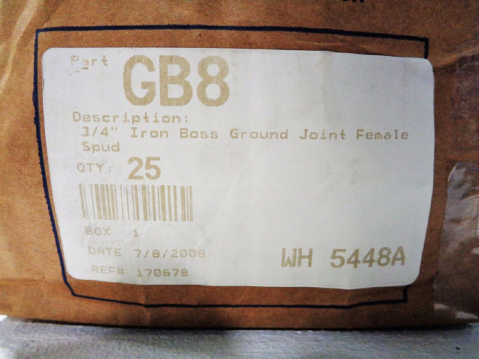 DIXON GB8 3/4" BOSS GROUND JOINT FEMALE SPUD HOSE COUPLINGS - LOT OF (30)