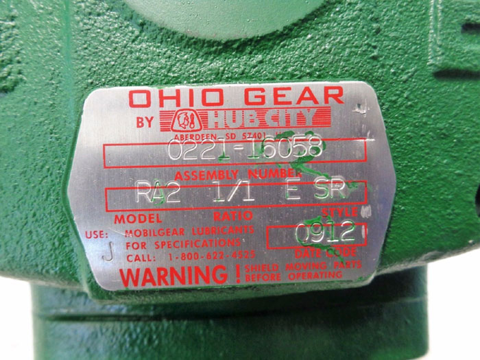 OHIO GEAR HUB CITY RA2 RIGHT ANGLE BEVEL GEAR DRIVE 0221-16058