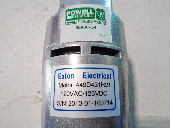 EATON 449D431H21 POWELL 50960-G4 ELECTRICAL GEAR MOTOR