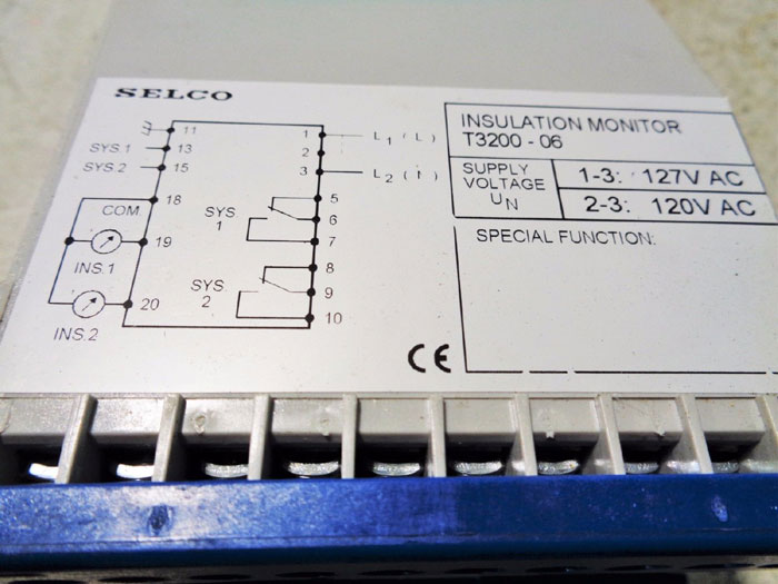 SELCO T3200 INSULATION MONITORING RELAY T3200-06