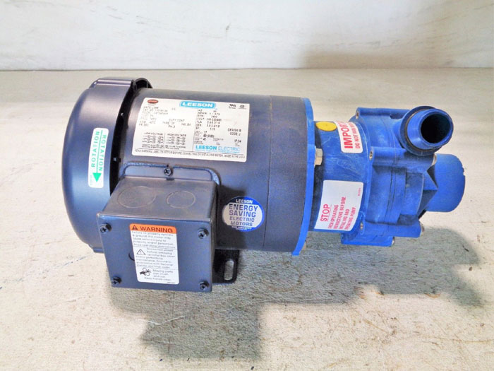 SERFILCO SERIES M 1-1/2" X 1" MAGNETIC COUPLED PUMP P-51-6331 F W/ LEESON MOTOR