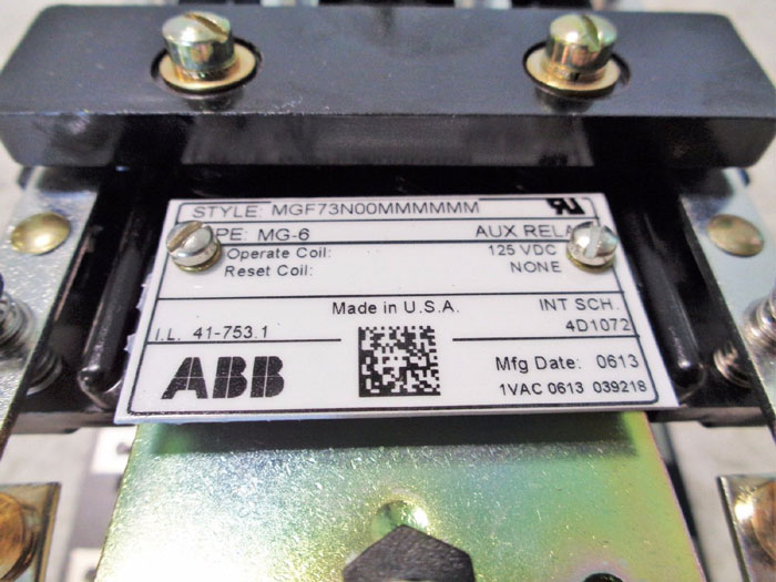 ABB MULTI-CONTACT AUXILLARY RELAY MG-6