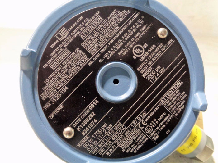 UNITED ELECTRIC DIFFERENTIAL PRESSURE SWITCH J120194