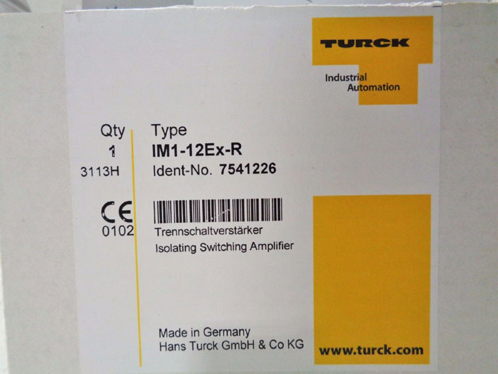 TURCK ISOLATING SWITCHING AMPLIFIER INTERFACE MODULE IM1-12Ex-R