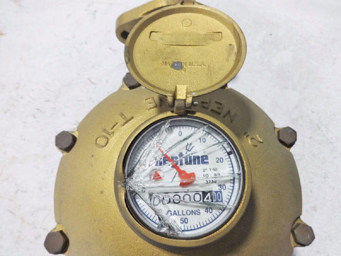 NEPTUNE 2" BRASS TRIDENT WATER METER T-10