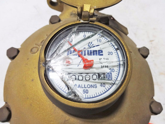 NEPTUNE 2" BRASS TRIDENT WATER METER T-10