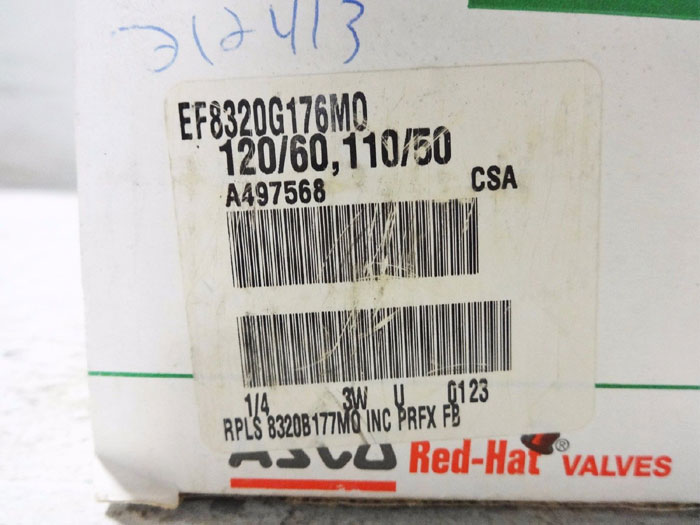 ASCO RED-HAT 3-WAY SOLENOID VALVE EF8320G176M0  EF8003G2