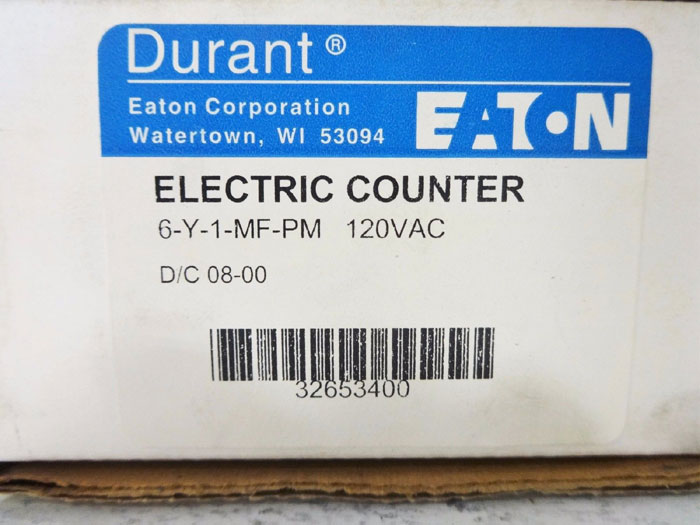 EATON ELECTRIC 6-DIGIT COUNTER 6-Y-1-MF-PMU