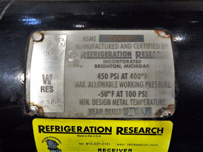 REFRIGERATION RESEARCH RECEIVER P/N: 3259