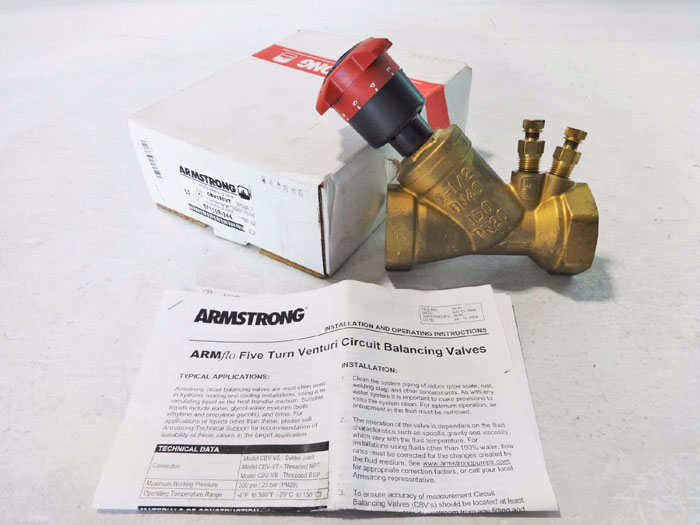 ARMSTRONG 1-1/2" ARMFLO VENTURI CIRCUIT BALANCING VALVE CBV150VT 571109-344