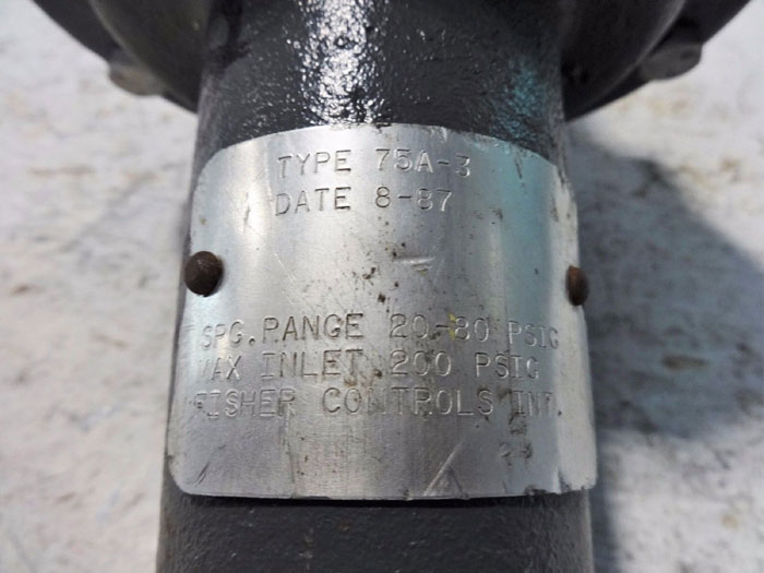 FISHER PRESSURE REDUCING REGULATOR TYPE 75A-3