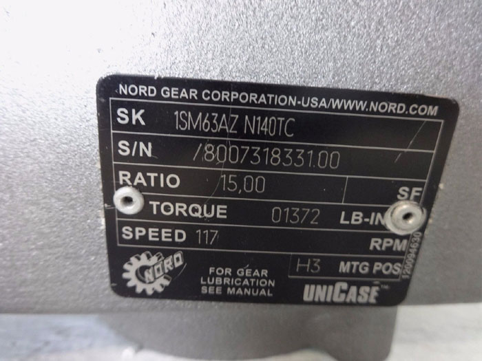 Nord Unicase Helix Drive Gear Assembly SK1SM63AZ N140TC