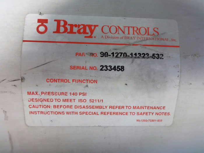 BRAY CONTROLS PNEUMATIC ACTUATOR 90-1270-11323-532