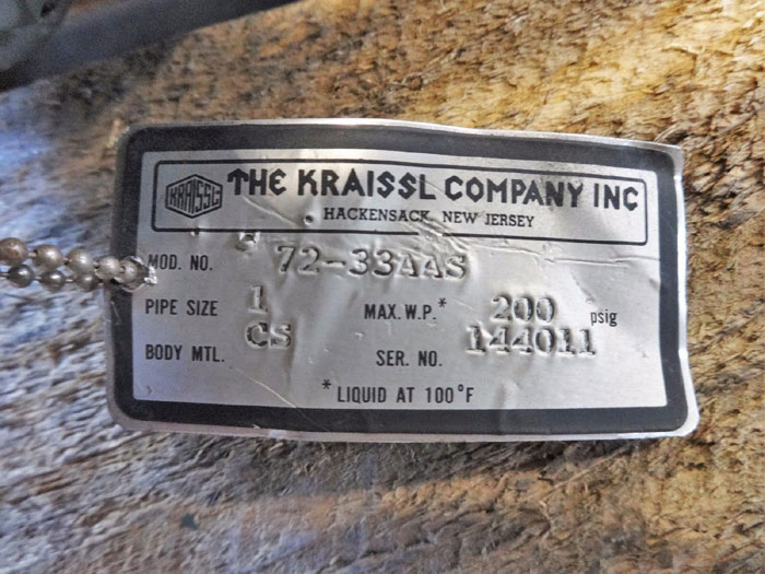 KRAISSL 1" WCB 6-WAY TRANSFER VALVE 72-33AAS