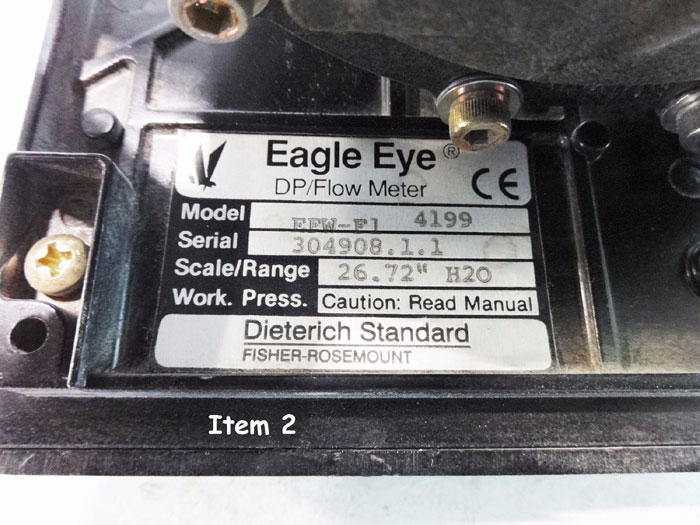 Dietrich Standard Fisher Rosemount Eagle Eye DP Flow Meter EFW F1 4199