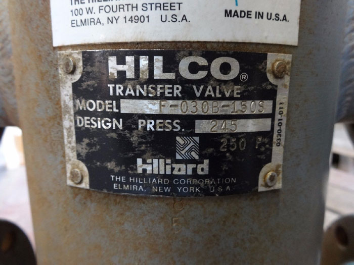 HILCO 3" 6-WAY TRANSFER VALVE F-030B-150S