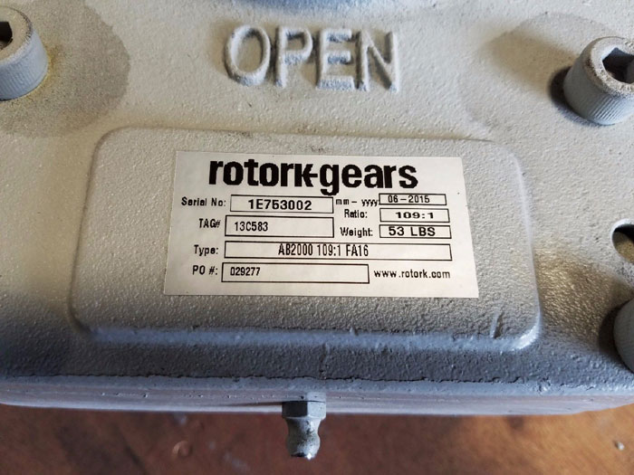 ROTORK QUARTER TURN MANUAL GEARBOX AB2000