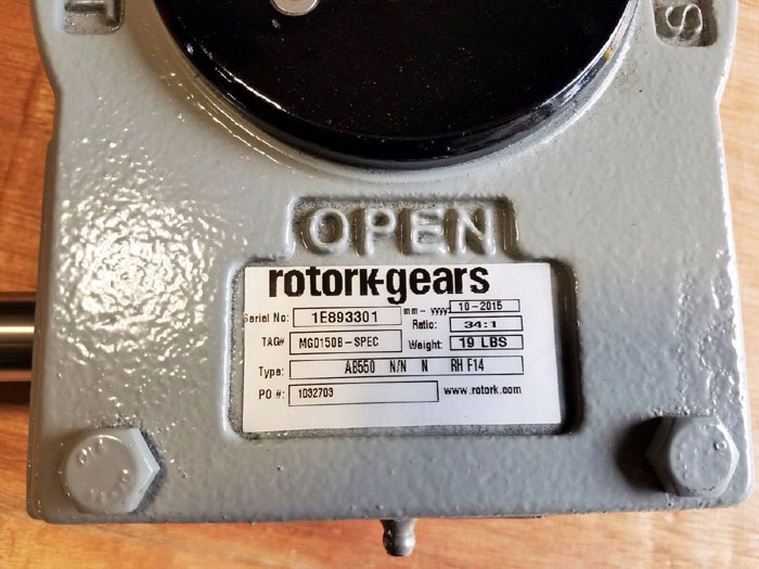 ROTORK QUARTER TURN MANUAL GEARBOX AB550 N/N N RH F14