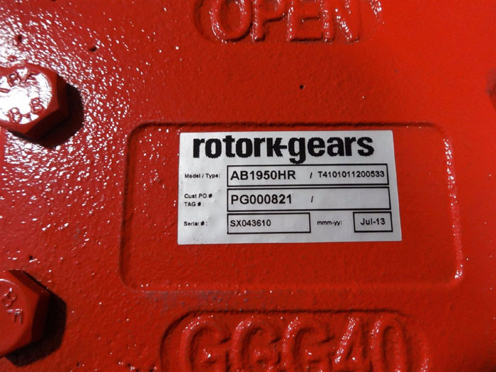 ROTORK QUARTER TURN MANUAL GEARBOX AB1950HR