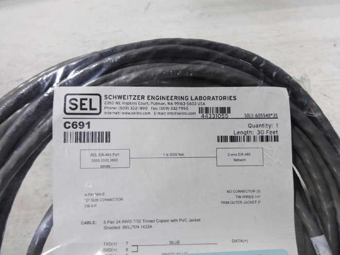 LOT OF (52) SEL FIBER OPTIC CABLES C272A, C273A, C953, C804, C691, C805