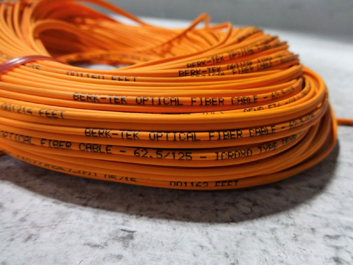 LOT OF 6 BERK-TEK FIBER OPTIC CABLES F2CLCLCMM 62.5/125