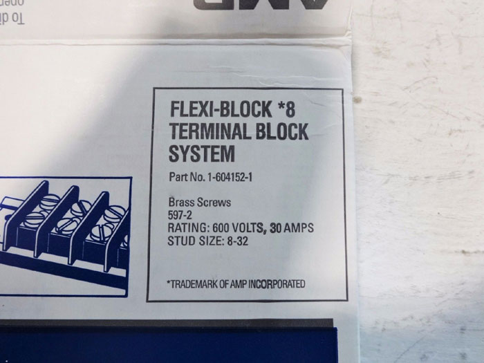 AMP FLEXI-BLOCK TERMINAL BLOCK SYSTEM 1-604152-1