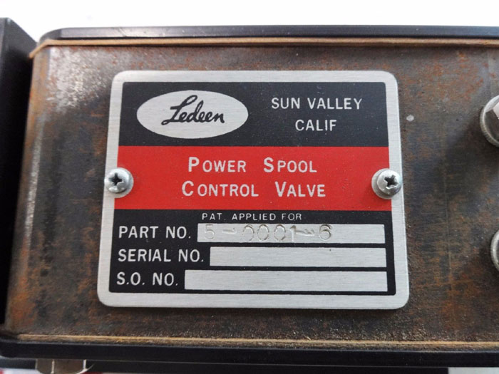 LEDEEN POWER SPOOL CONTROL VALVE 5-0001-6