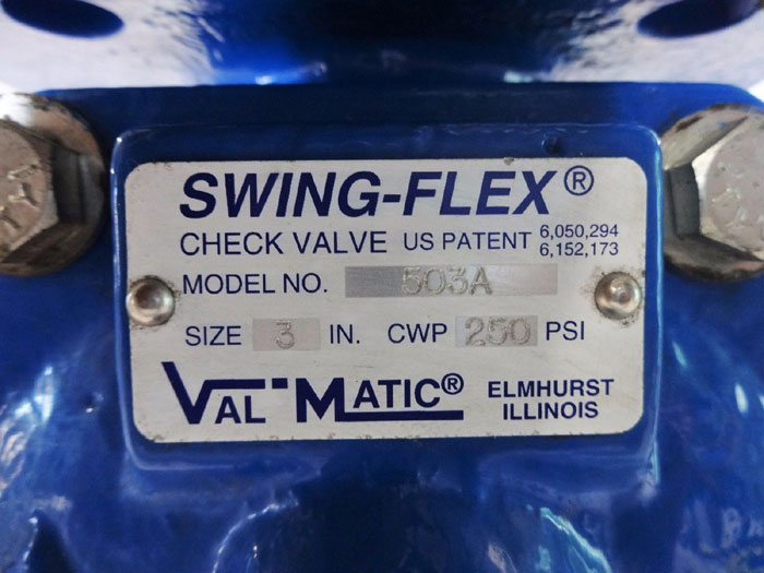 VAL-MATIC 3" SWING-FLEX CHECK VALVE 503A