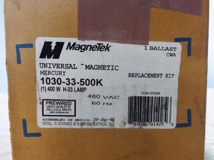 LOT OF (3) MAGNETEK UNIVERSAL MERCURY BALLAST REPLACEMENT KIT 1030-33-500K