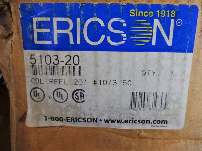 ERICSON 5000 SERIES 20FT CABLE REEL #5103-20