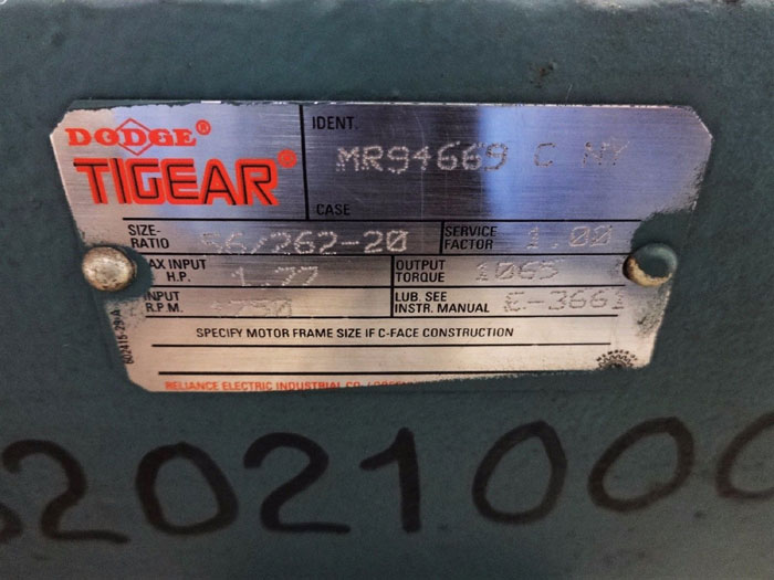 DODGE 262 TIGEAR RELIALUBE REDUCER MR94669