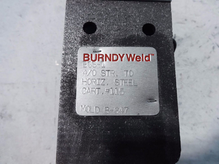 LOT OF (2) BURNDY WELD MOLD CONNECTORS TYPE# BCS-1 MOLD B-647 ITEM# 10048658