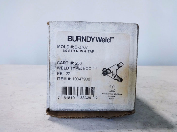 BURNDY WELD MOLD CONNECTOR TYPE# BCC-11 MOLD B-2707 ITEM# 10047930