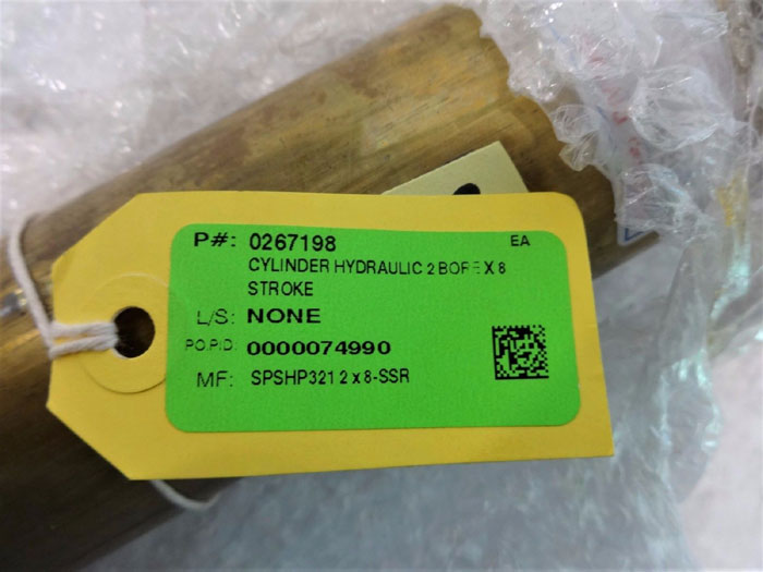 AIROYAL 2" X 8" HYDRAULIC CYLINDER SPSHP323 2X8-SSRBT