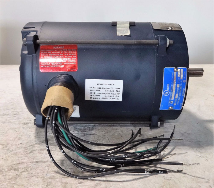 LEESON 1/3 HP ELECTRIC MOTOR MODEL A6T17EC23H CATALOG 111931.00