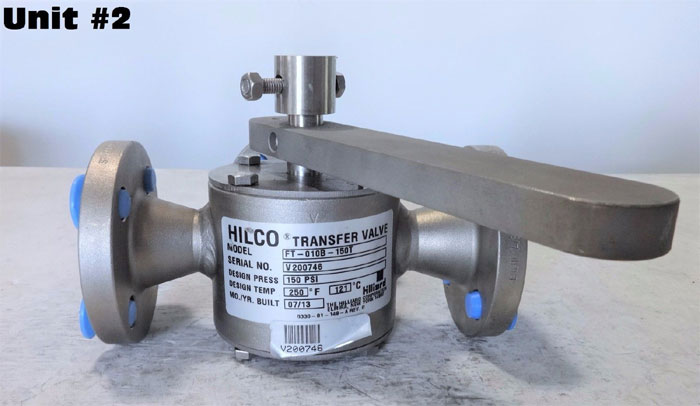 HILLARD HILCO 1" 150# 316SS 3-WAY FLANGED TRANSFER VALVE FT-010B-150T