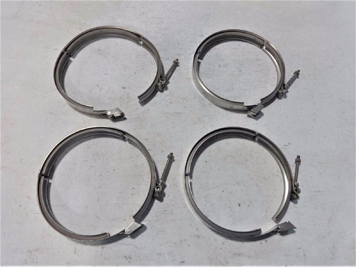 LOT OF (4) CLAMPCO 7" V-BAND CLAMPS 95U3-0780