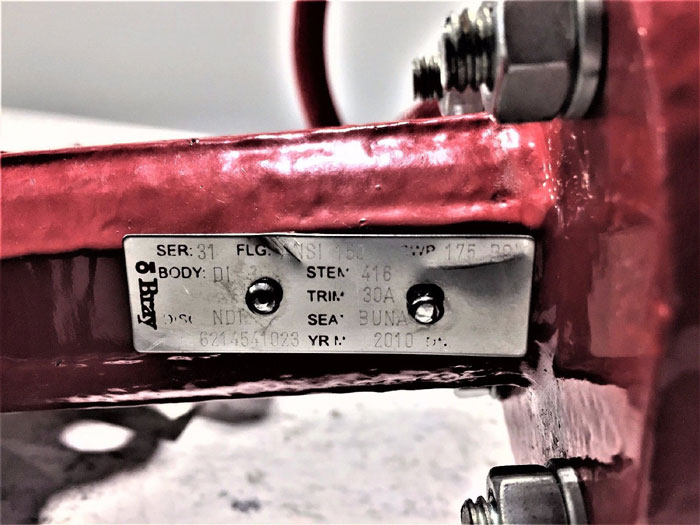 Bray Controls 3" 150# Actuated Butterfly Valve 50-0712-12610-532