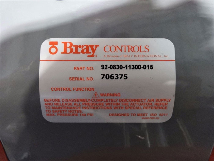 Bray Controls 3" 150# Actuated Butterfly Valve 50-0712-12610-532