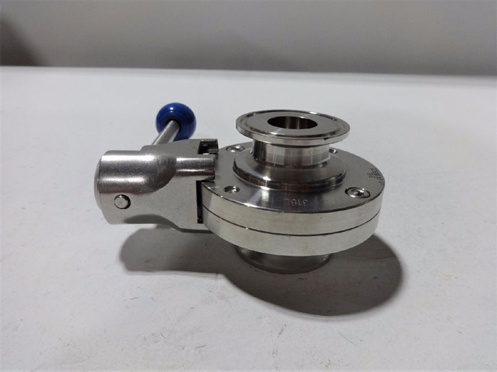 LOT OF (5) SANITARY 1" BALL VALVES 316 STAINLESS STEEL