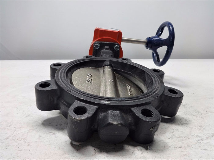 NIBCO LUG STYLE 6" BUTTERFLY VALVE LD-3510-4 WITH GEAR OPERATOR