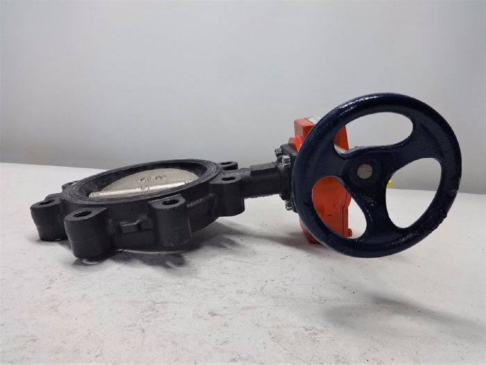 NIBCO LUG STYLE 6" BUTTERFLY VALVE LD-3510-4 WITH GEAR OPERATOR