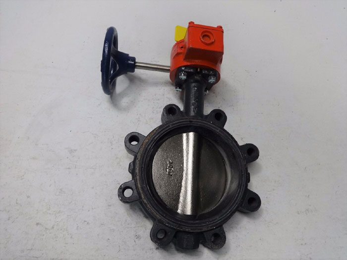 NIBCO LUG STYLE 6" BUTTERFLY VALVE LD-3510-4 WITH GEAR OPERATOR